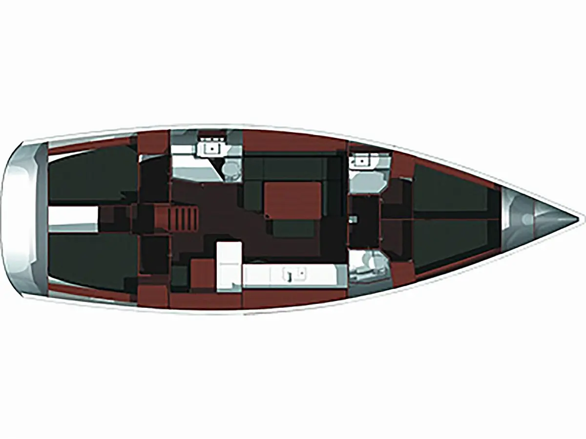 Dufour 450 Grand Large (2014) in Malta deck plan