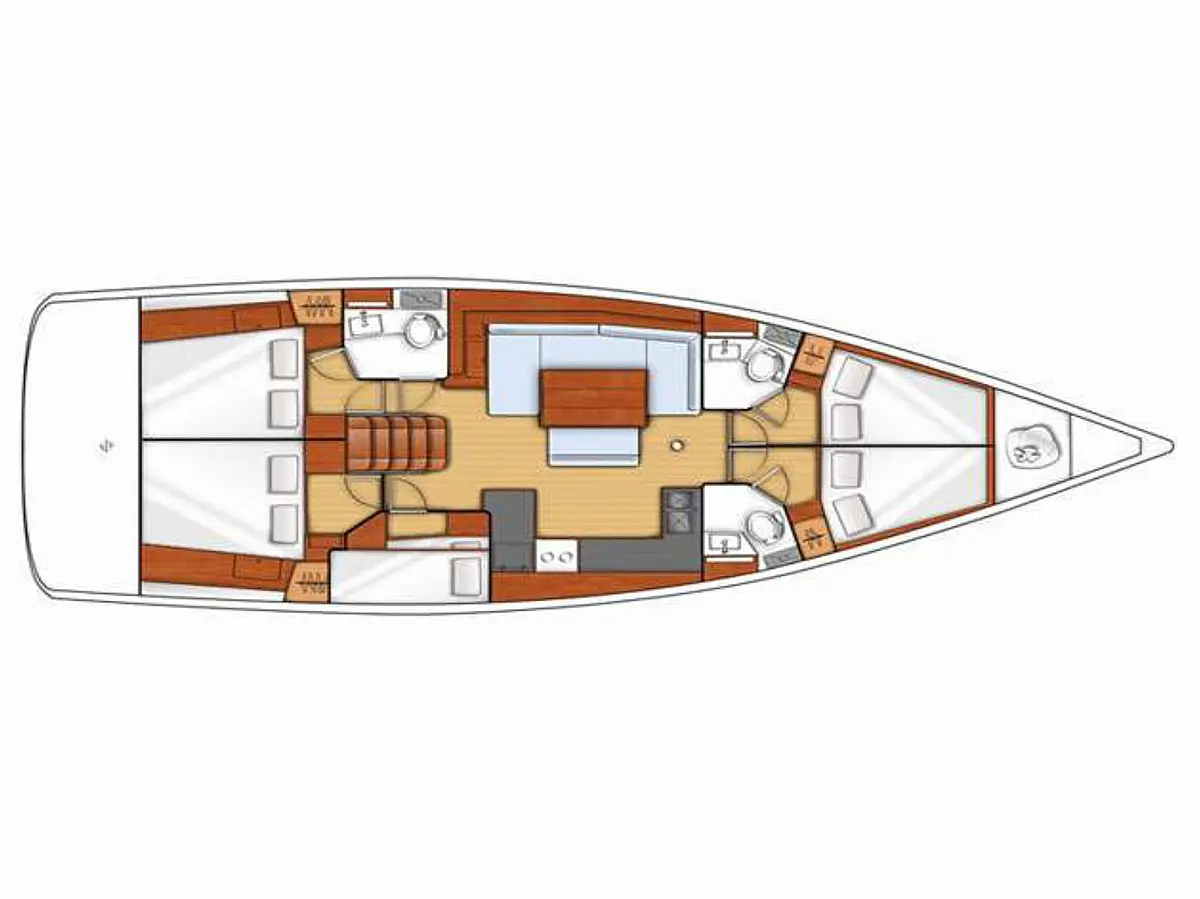 Oceanis 48 (2016) in Malta deck plan
