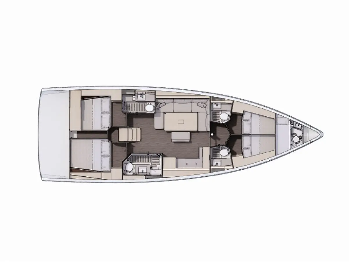 Dufour 470 (2026) in Italy deck plan