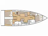 Oceanis 40.1 (4 cab.) - Layout image