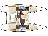 Lagoon 380 (4 cab.) - Layout image