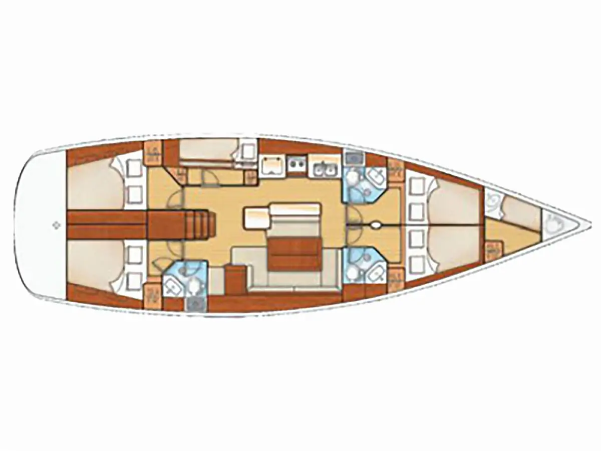 Oceanis 50 (2012) in Malta deck plan