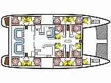 Cocktail Creole 4-12 Cab. - Cabin Cruise Seychelles - Layout image