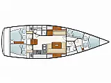 Hanse 430e - Layout image