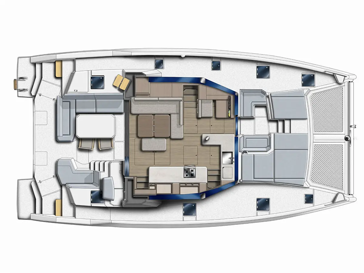 Leopard 46 (2026) in Tanzania deck plan
