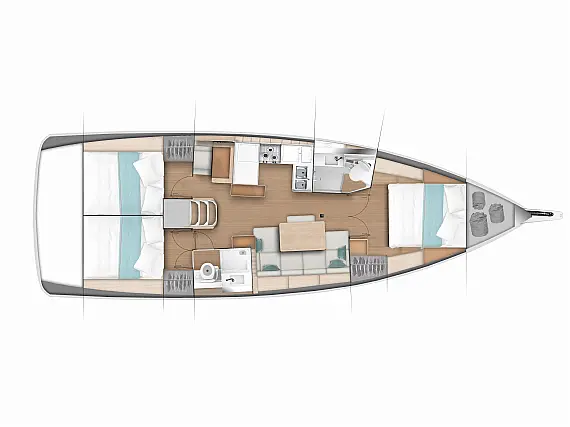 Sun Odyssey 440/3cab. - Immagine di layout