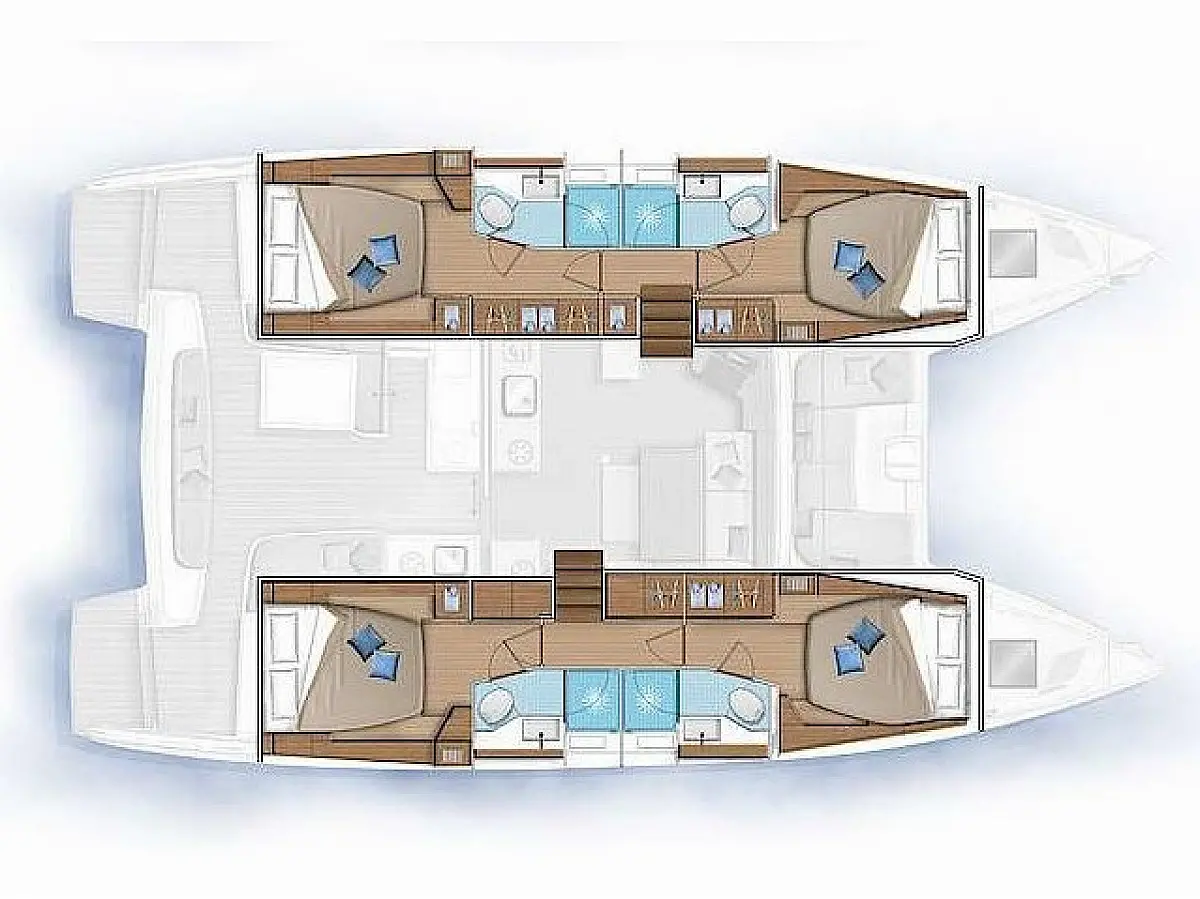 Lagoon 46 Iconic (2026) in Seychelles deck plan
