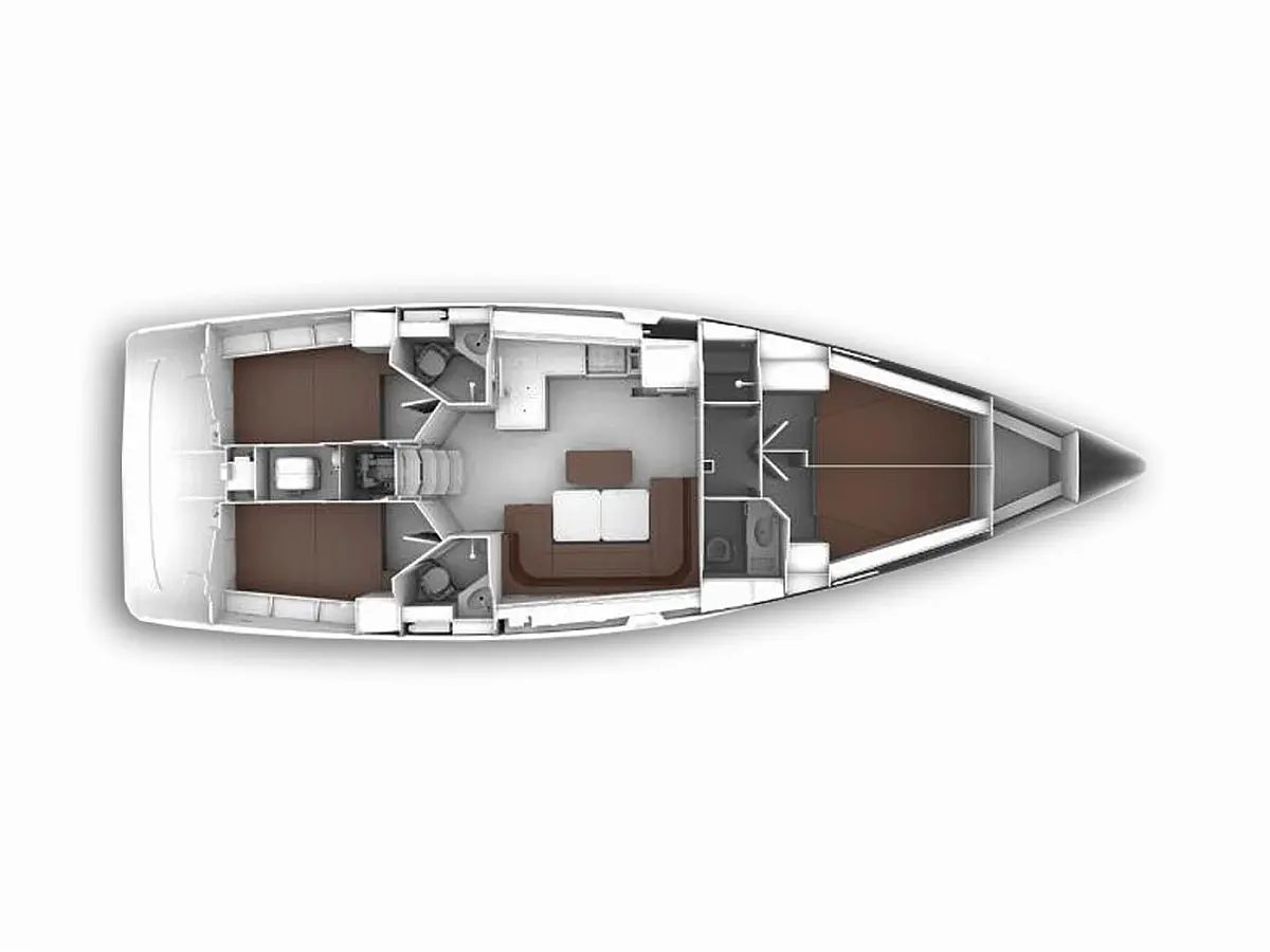 Bavaria Voyager 45 (2026) in Sweden deck plan