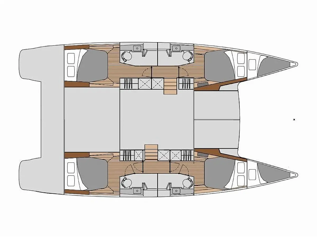 Helia 44 (2018) in BVI deck plan