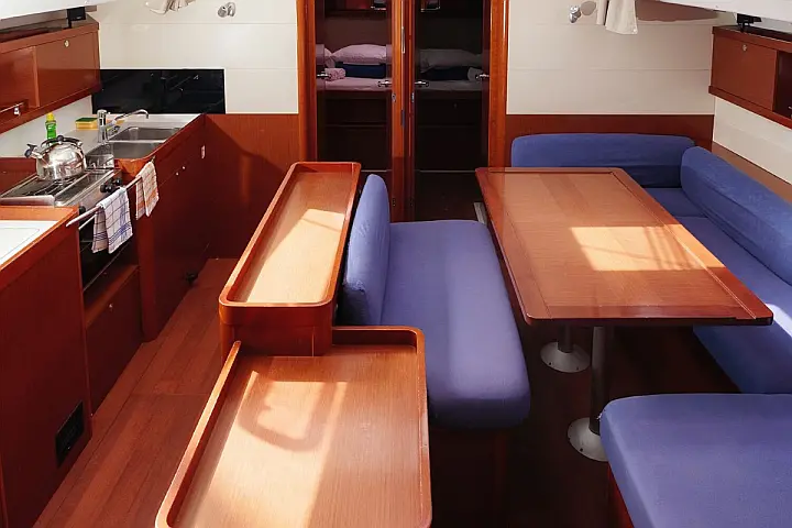 Oceanis 50 Family - Interior - saloon and kitchen (photo taken 2019)