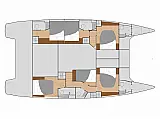Fountaine Pajot Saba 50 - Layout image