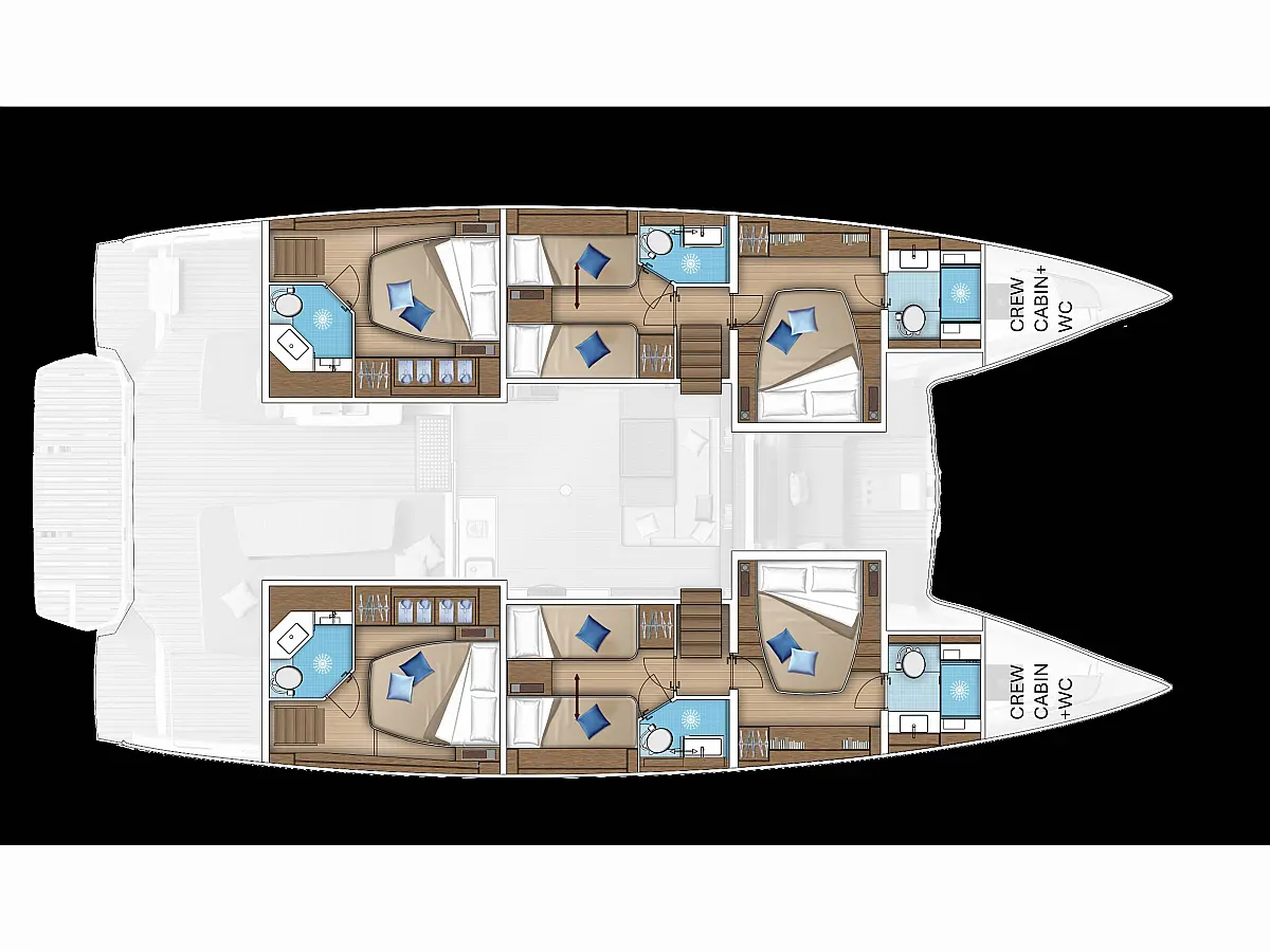 Lagoon 55 (2026) in Italy deck plan