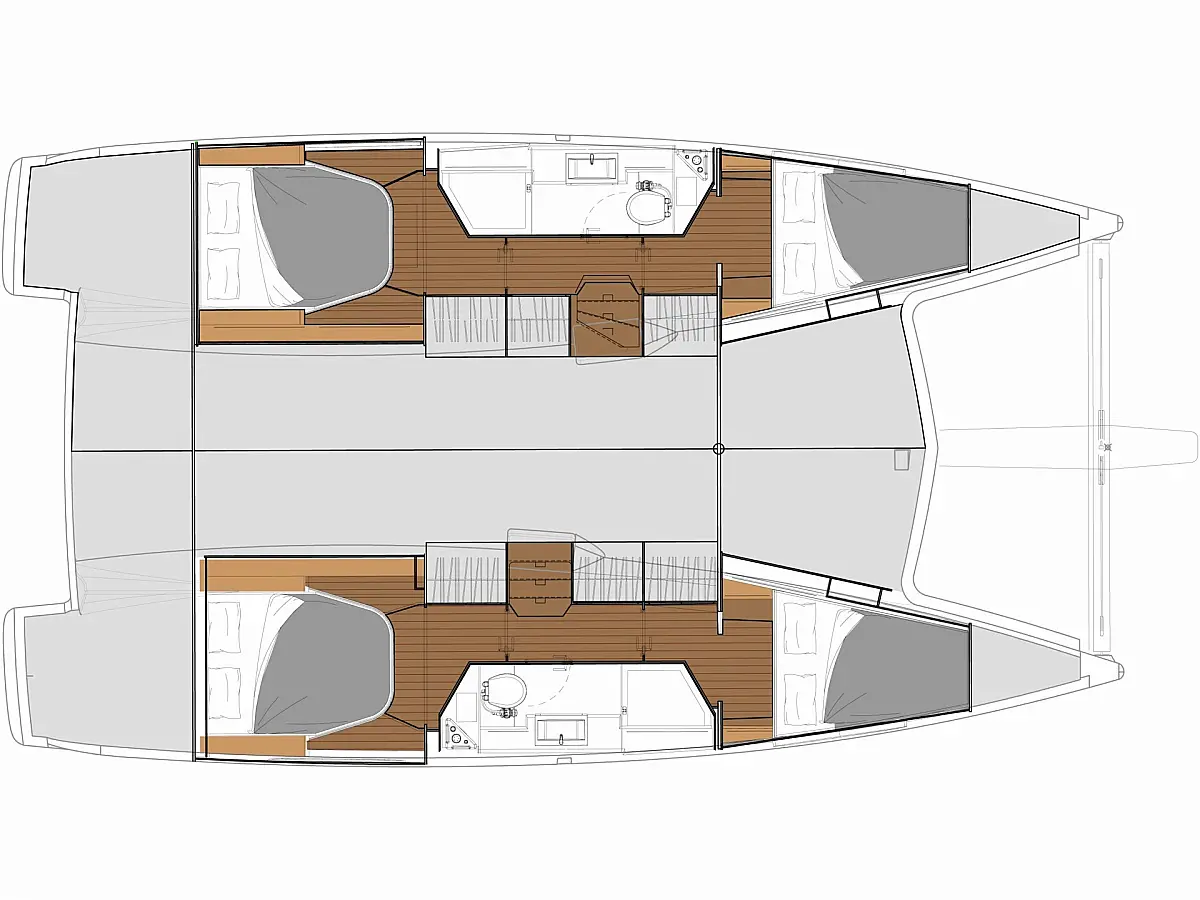 Lucia 40 (2017) in BVI deck plan