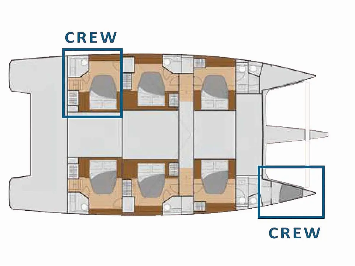 Samana 59 (2024) in Amalfi Coast deck plan